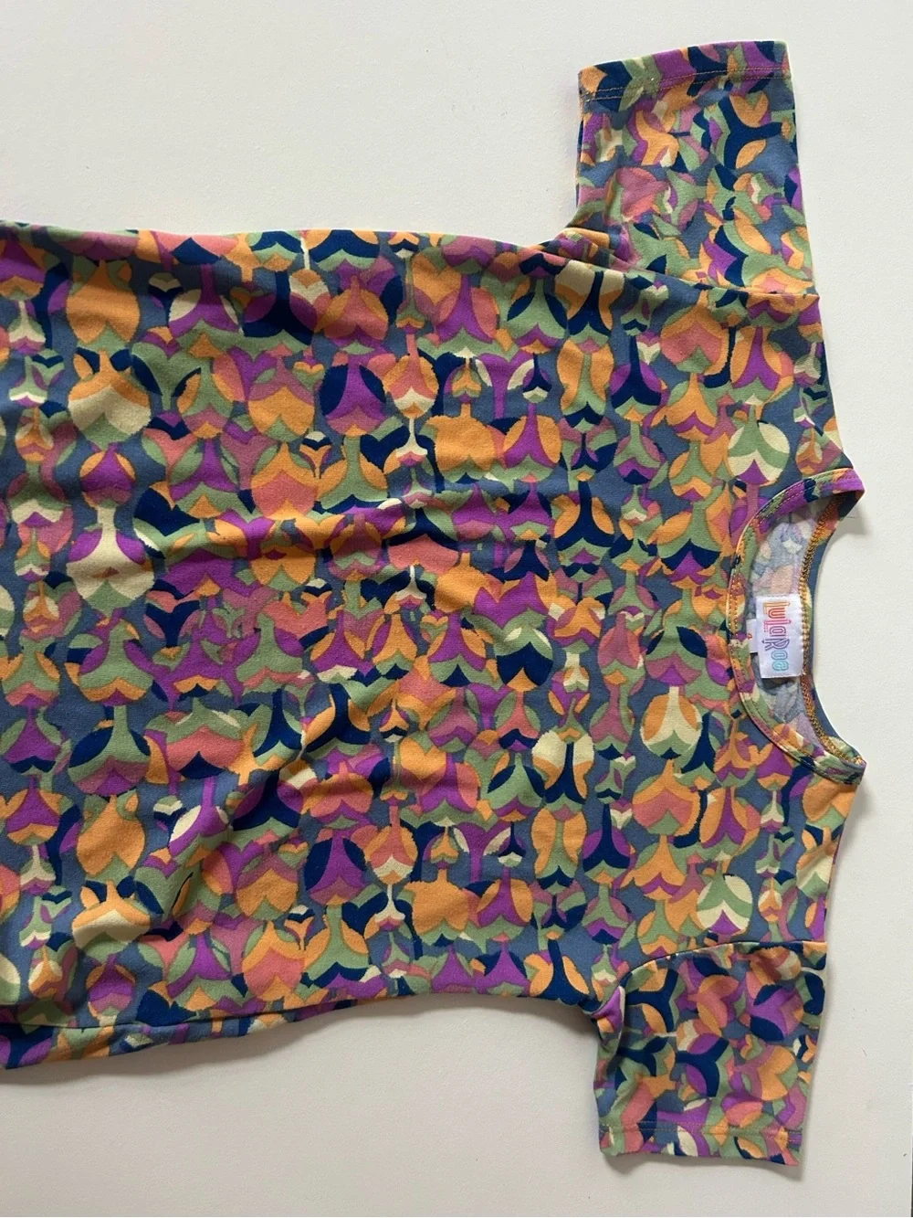 LuLaRoe Kids Short Sleeve Tee in Purple, Yellow, Green, Pink, Blue
